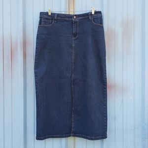 76 RQT Soph Clothing Dark wash Denim Slit Skirt 14
